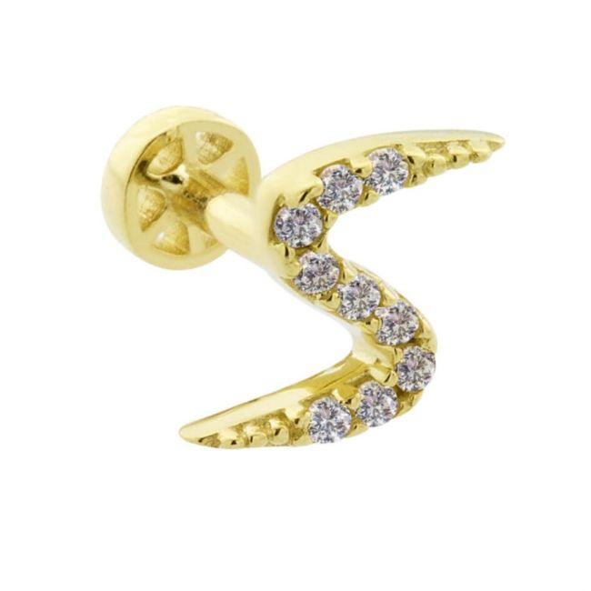 Şimşek Gold Tragus Piercing