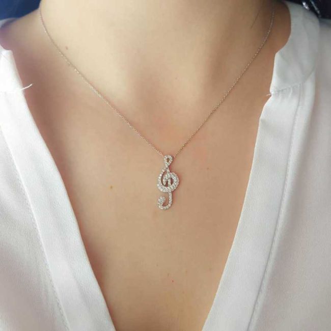Sol Key Silver Women's Necklace - 2