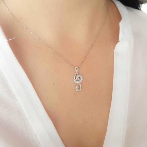 Sol Key Silver Women's Necklace - 3