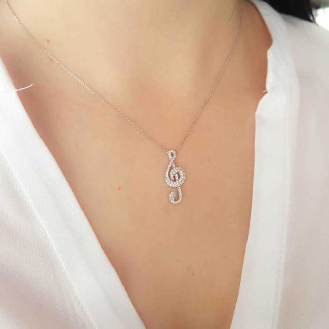 Sol Key Silver Women's Necklace - 3