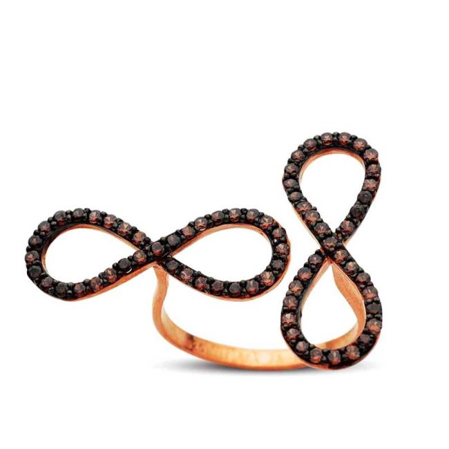 Two Eternity Silver Women's Rings - 1
