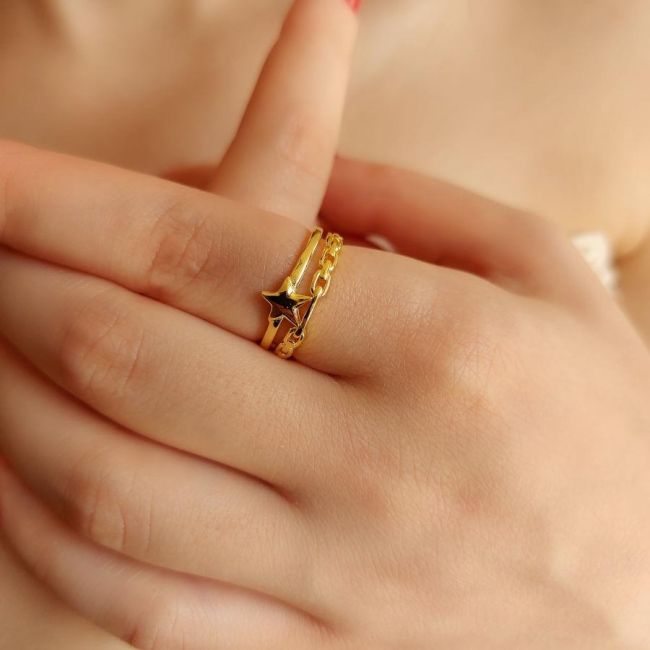 Strella Gold Silver Women's Ring - 2