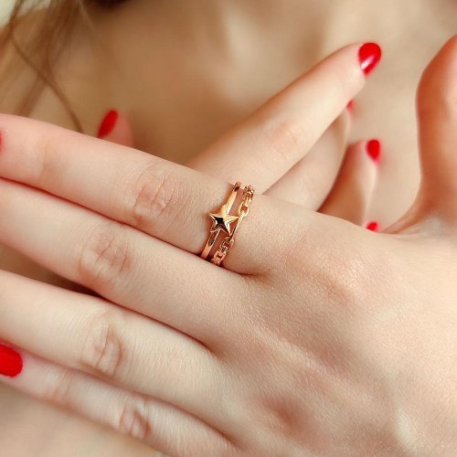 Strella Rose Silver Women's Ring - CNG Jewels