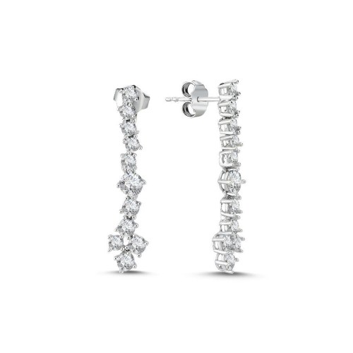 Waterway Light Seli Silver Evening Dress Earrings - CNG Jewels