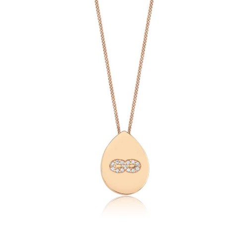 Swarovski Stone Drop Infinity Silver Women's Necklace - CNG Jewels