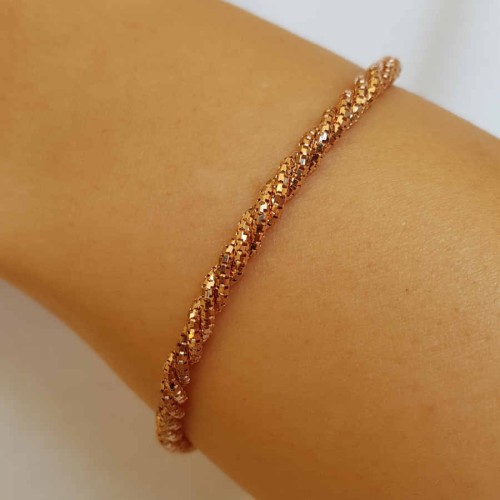 Rose Twist Chain Silver Women's Bracelet - CNG Jewels (1)