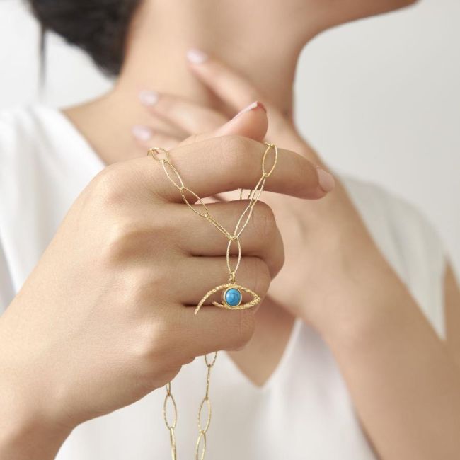 Design Eye Gold Women's Silver Necklace - 1