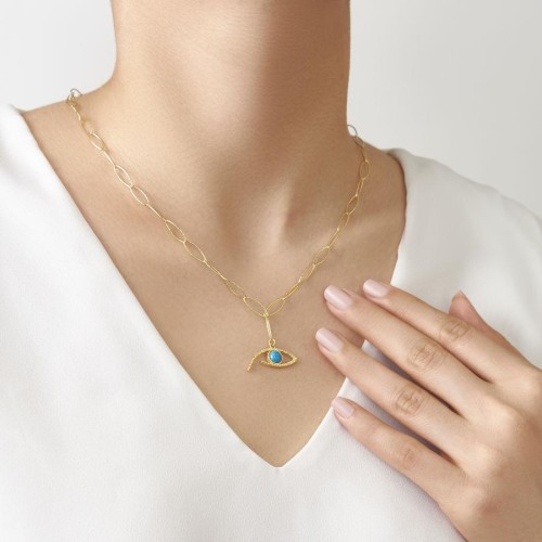 Design Eye Gold Women's Silver Necklace - 2