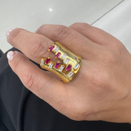 Tasarım Ruby Korse Gümüş Yüzük - CNG Jewels (1)