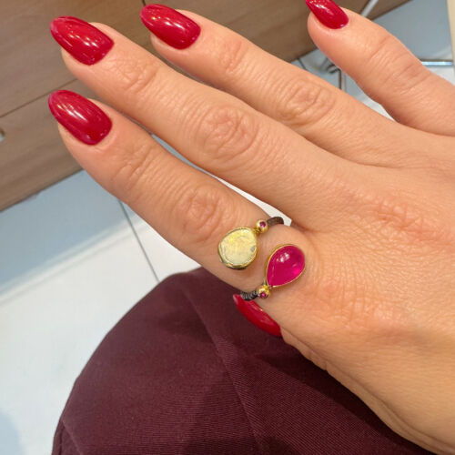 Design Ruby Opal Women's Silver Ring - CNG Jewels (1)