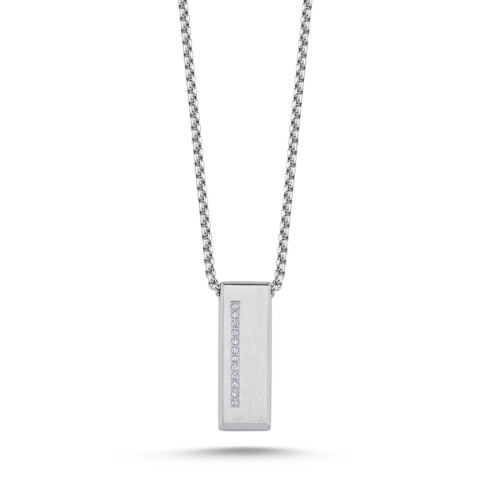 Stone Bar Steel Men's Necklace - CNG Jewels