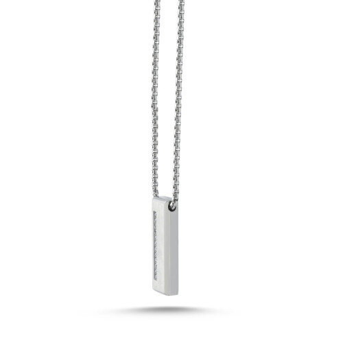 Stone Bar Steel Men's Necklace - CNG Jewels (1)