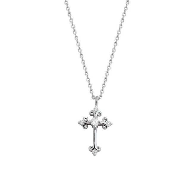 Orthodox Cross Silver Necklace for Women - 1