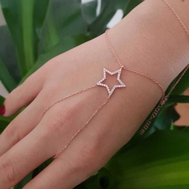 Stone Star Silver Shahmaran Bracelet - 1