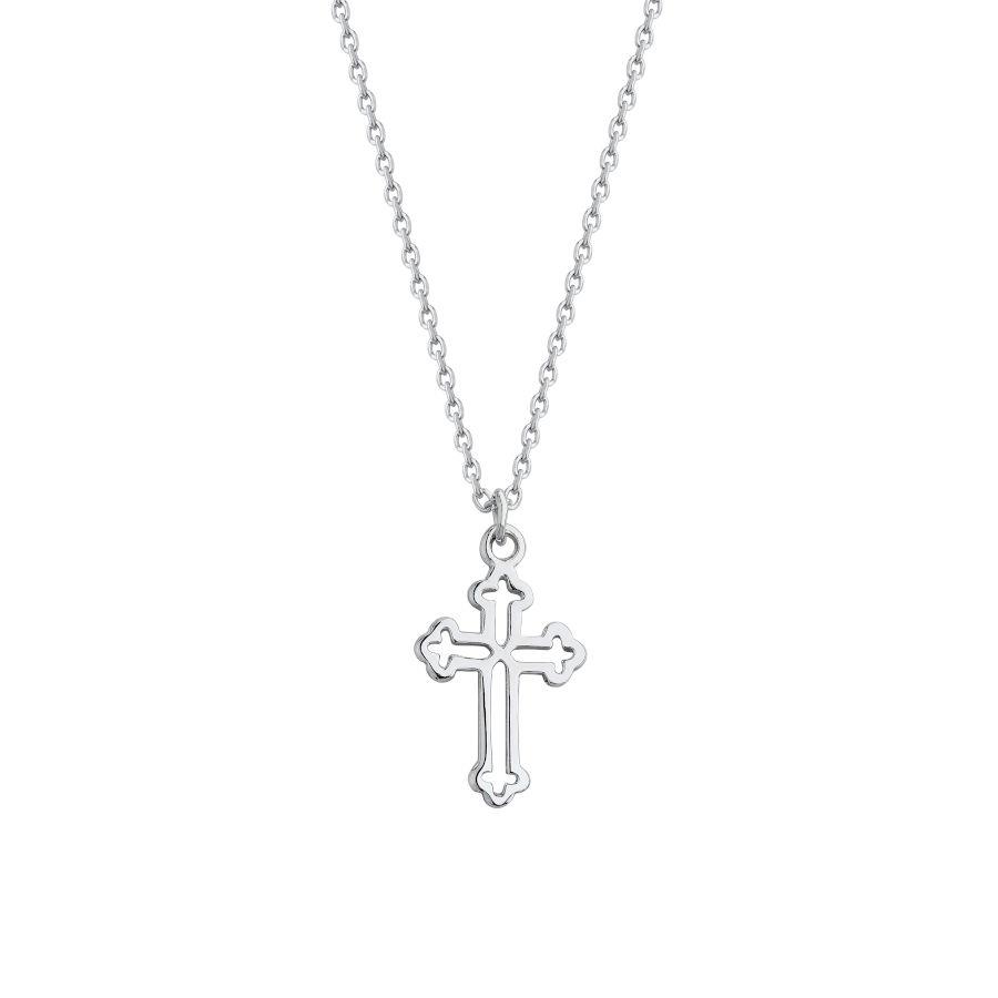 Stoneless Cross Silver Women's Necklace - CNG Jewels