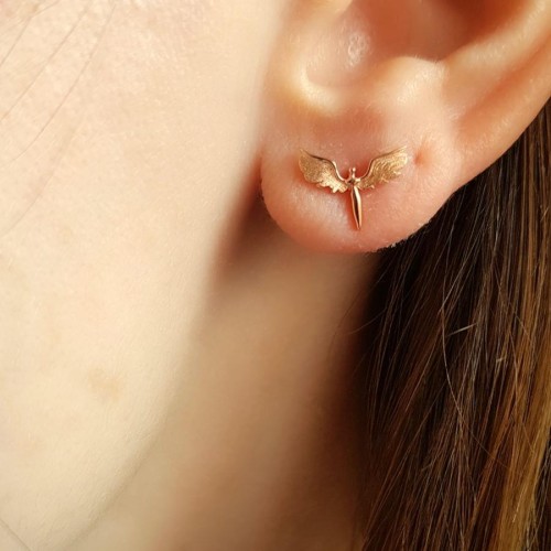 Angel Rose Silver Women's Earrings Without Stones - CNG Jewels