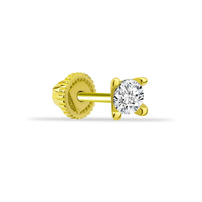 Solitaire Gold Helix Piercing - 1