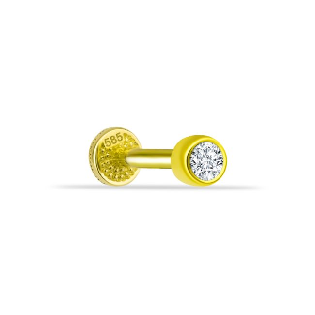 Tektaş Altın Tragus Piercing - 1