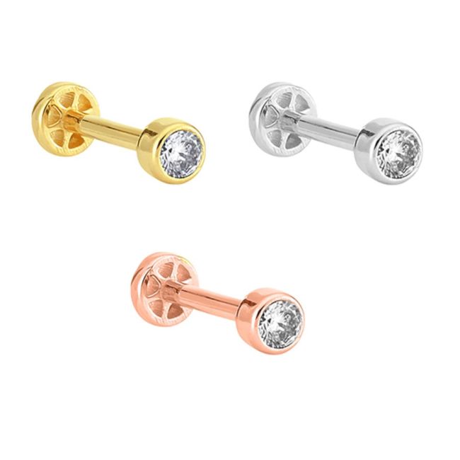 Tektaş Altın Tragus Piercing - 2