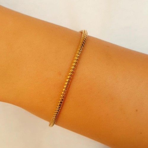 Crocodile Back Italian Rose Silver Women's Bracelet - CNG Jewels