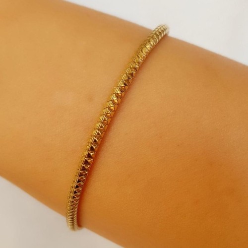 Timsah Sırtı Tasarım Rose Kadın Gümüş Bileklik - CNG Jewels (1)