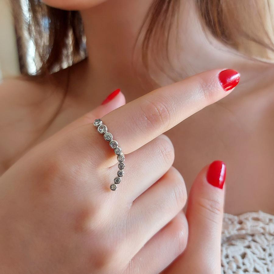 Bianca Stone Silver Women's Ring - CNG Jewels