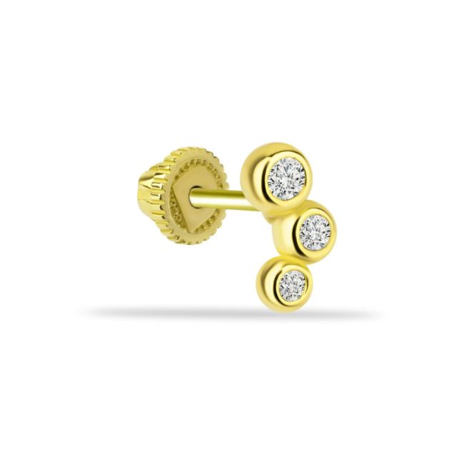 Tria Gold Helix Earrings - 1