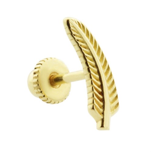 Tüy Altın Helix Piercing Küpe - 1