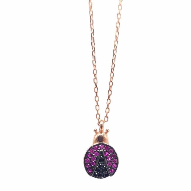 Small Ladybug Silver Women's Necklace - 1