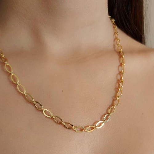 Flat Forse Gold Silver Women's Chain - CNG Jewels (1)
