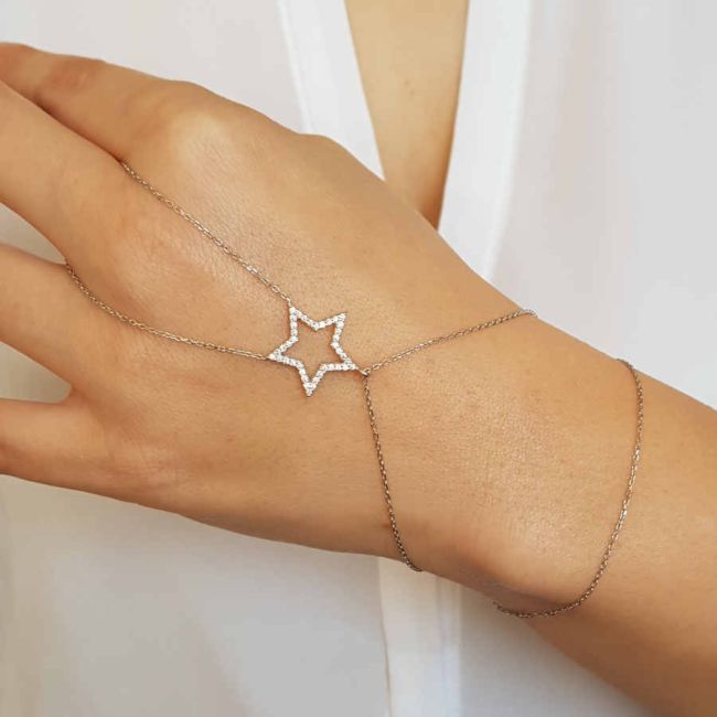 Star Silver Shahmaran Bracelet - 1